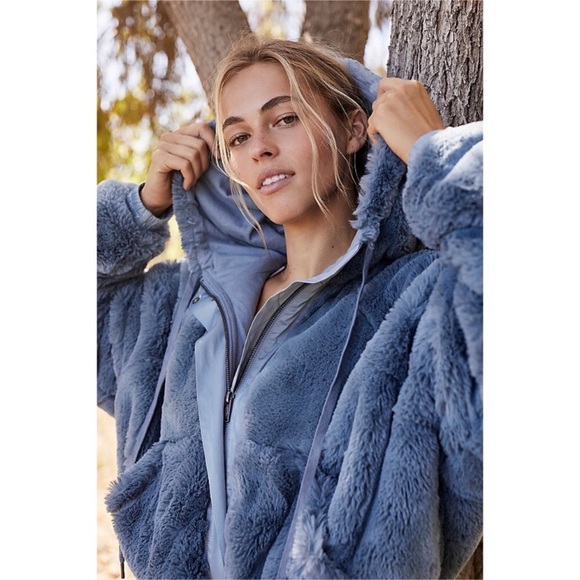 Free People Jacket Blue Soft Medium - Picture 2 of 5